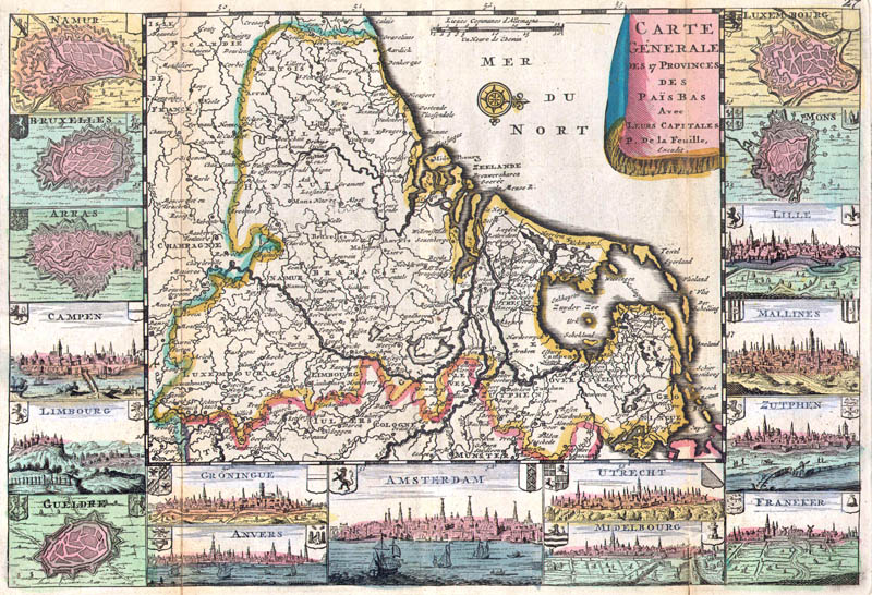 Nederland, België, Luxemburg 1710 De la Feuille